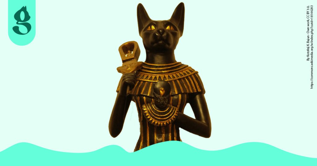 Divindade com cabeça de gato Bastet